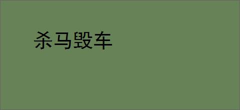 杀马毁车