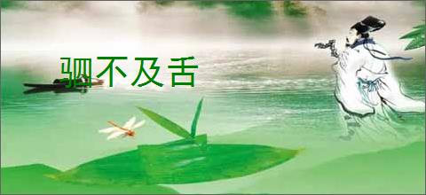 驷不及舌