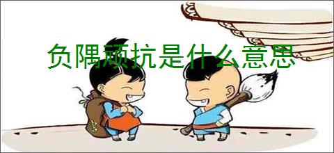 负隅顽抗是什么意思