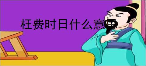 枉费时日什么意思