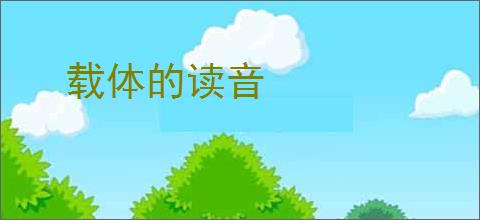 载体的读音