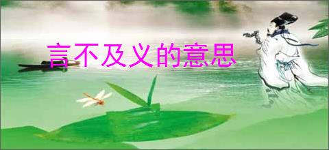 言不及义的意思