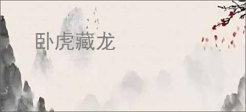 卧虎藏龙