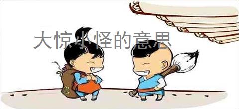大惊小怪的意思