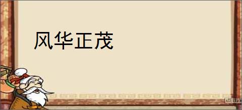 风华正茂