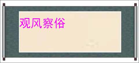 观风察俗