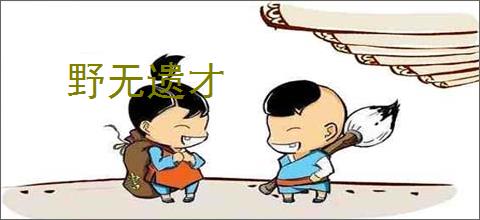 野无遗才