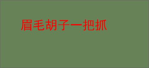 眉毛胡子一把抓