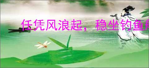 任凭风浪起，稳坐钓鱼船