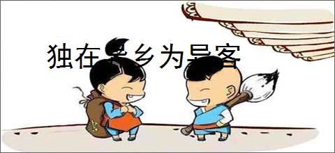 独在异乡为异客