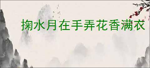 掬水月在手弄花香满衣